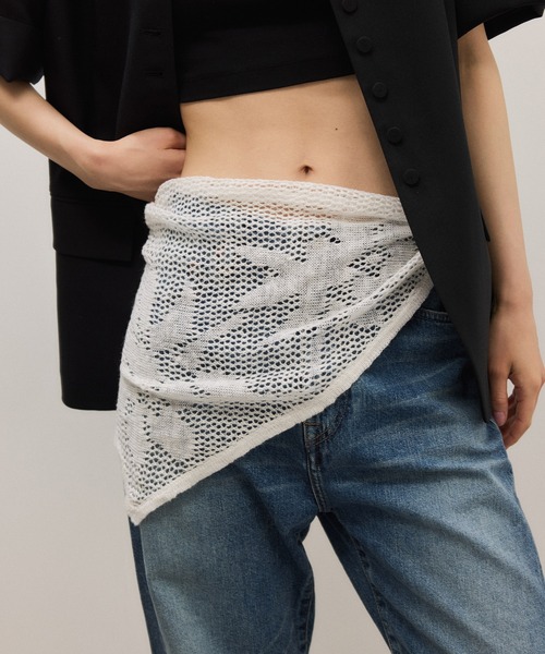 ADAM ET ROPE'（アダムエロペ） スカーフ バンダナ メッシュニット
