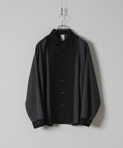 「Casper John」 長袖シャツ MEDIUM ブラック メンズ_画像4