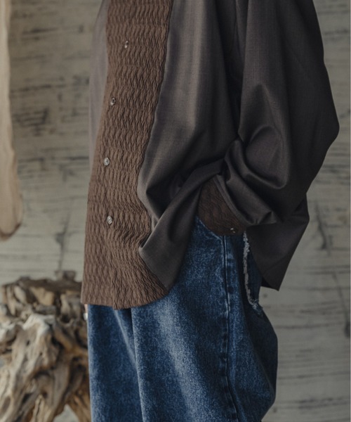 「Casper John」 長袖シャツ MEDIUM ブラック メンズ_画像7