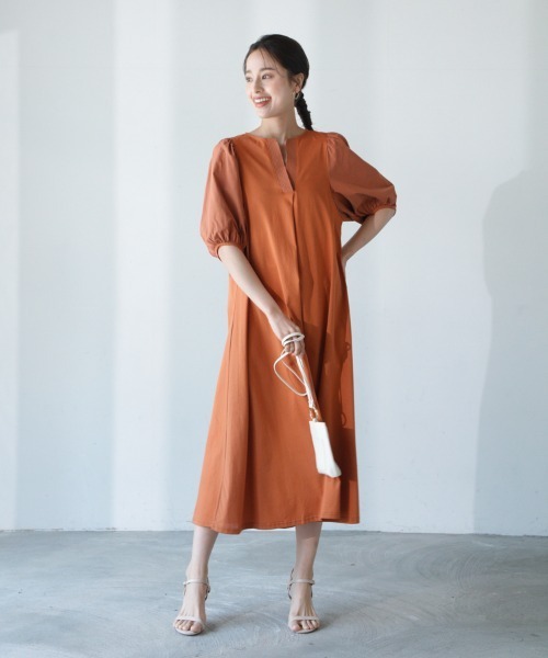「M.deux」 半袖ワンピース MEDIUM ブラック レディース_画像2