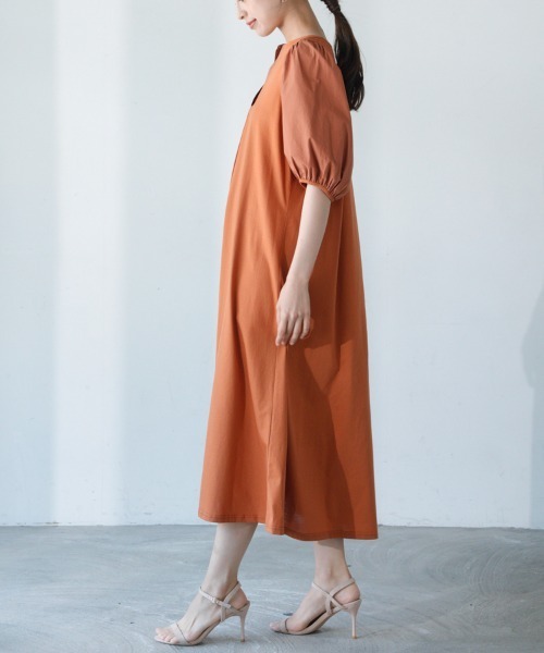 「M.deux」 半袖ワンピース MEDIUM ブラック レディース_画像4
