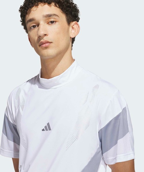 [新品] アディダス 吸湿速乾/UVカット コードカオス 半袖 ポロシャツ M adidas（アディダス） ポロシャツ 半袖 コードカオス モックネック