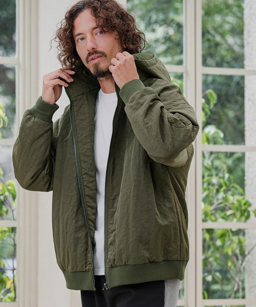 CAMBIO（カンビオ） ナイロンジャケット mj11893-Padded Hood MA1 中綿