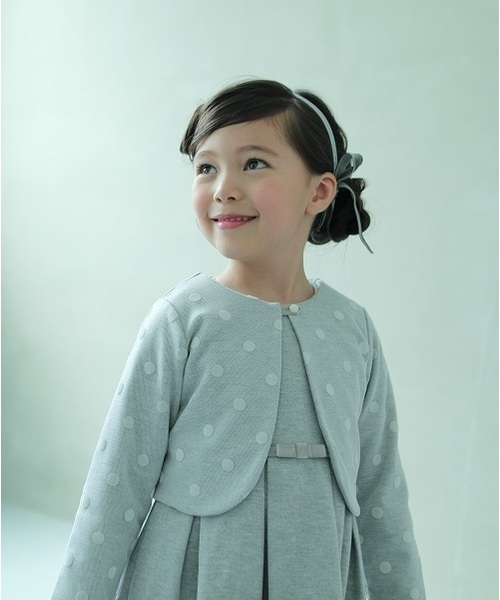 ノーカラージャケット アウター 「100-140」インレイドットチュールボレロ キッズ 子供服 女の子 | maarook