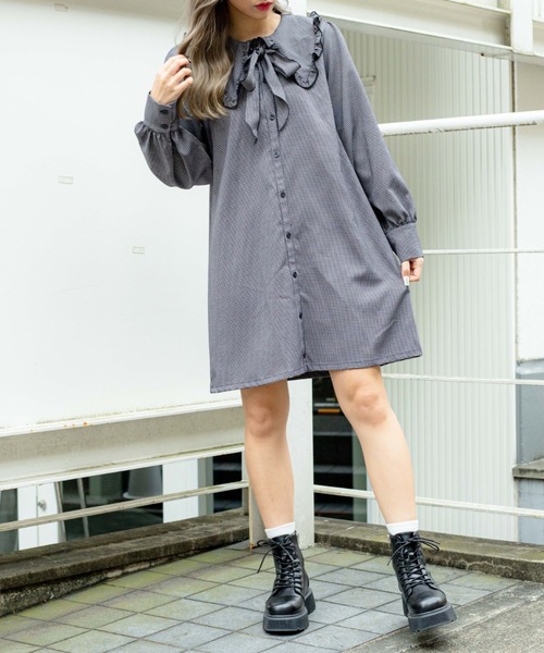 ワンピース Wego リボン付きフリルカラーワンピース Zozotown Paypayモール店 通販 Paypayモール