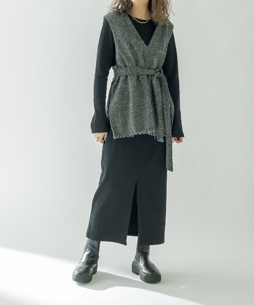 mystic（ミスティック） ワンピース フリンジベストワンピースSET