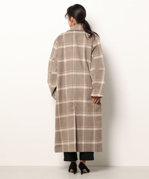 YORKLAND】ベージュ カシミヤ混 チェスターコート レディース