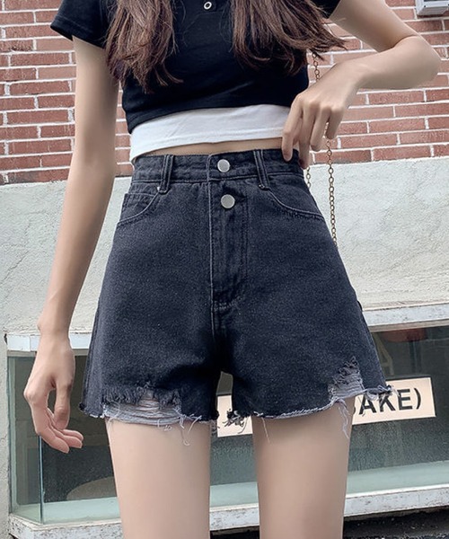 デニムブルー カットオフショートパンツ AZUL BY MOUSSY ジーンズ デニム デニムパンツ CUTOFF DENIM