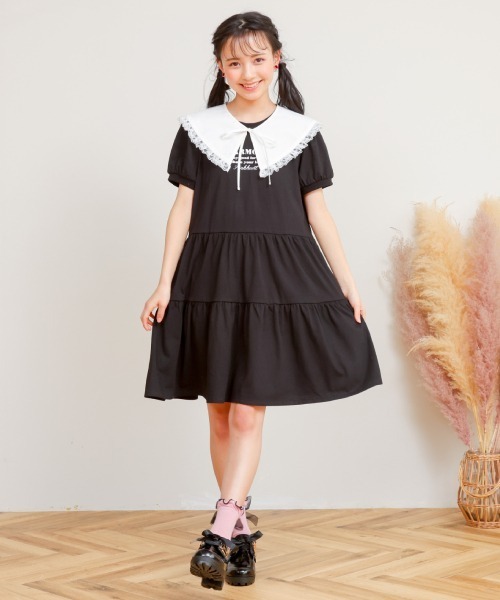 楽天市場】兎プリントワンピース 女の子 ドレス 半袖 総柄 子供