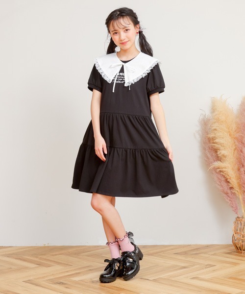 PINKHUNT（ピンクハント） ワンピース レ-ス襟付きティアード