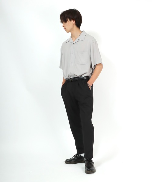 アンルート　スラックス テーパードパンツ スラックス アンクルパンツ メンズ ボトムス テーパードパンツ