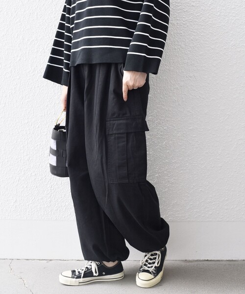 SHIPS パンツ カーゴパンツ *ALPHAスーパーワイドカーゴパンツ