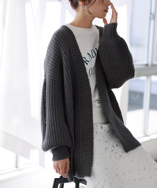 Pierrot（ピエロ） カーディガン ローゲージニットカーディガン