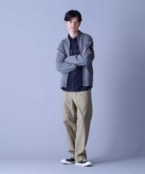 AVIREX（アヴィレックス） カーディガン NAVAL STAND COLLAR ZIP KNIT