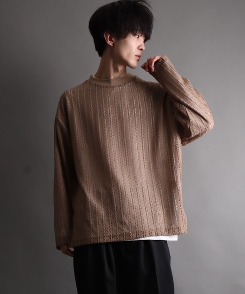 TAN ニット シャツ SUIT SQUARE 【スーツスクエア】メンズ ニット ポロシャツ 半袖