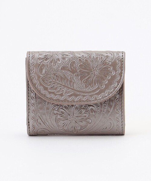 Carving Tribes Mini Wallet-U シルバー CARVING TRIBES 財布 Stand wallet3 レディース : ZOZOTOWN