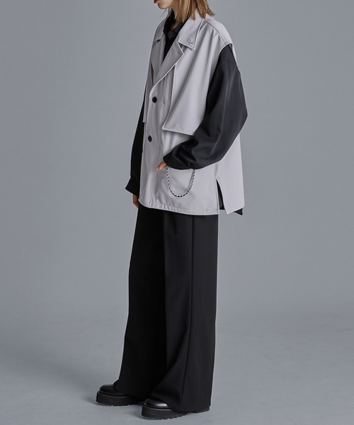 Loose（ルース） ベスト ジレ ドレープモード チェーントレンチ