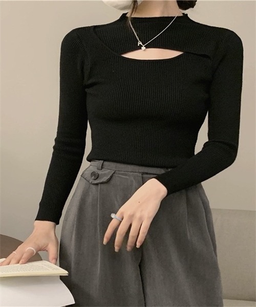 【美品】ドゥーズィエムクラス　ニット　トップス　セーターリネンハイネックニット DEUXIEME CLASSE - ドゥーズィエムクラス 定番リネンニット の