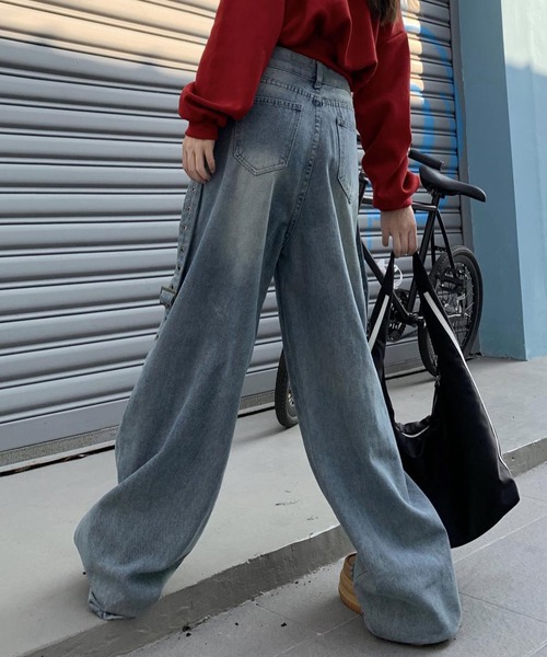 meJane（ミージェーン） ジーンズ デニム デニムパンツ サイドベルト