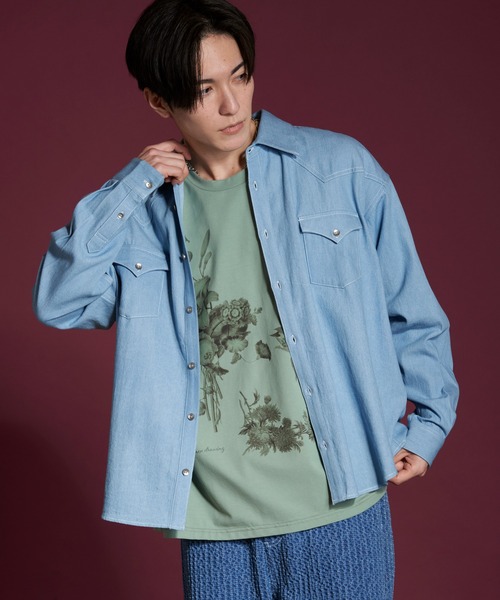 NO ID.（ノーアイディー） シャツ 「NO ID.」Western Denim Big Shirt
