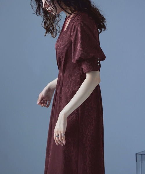 etoll.（エトル） ドレス ミアンダリングウエストタックフレアドレス