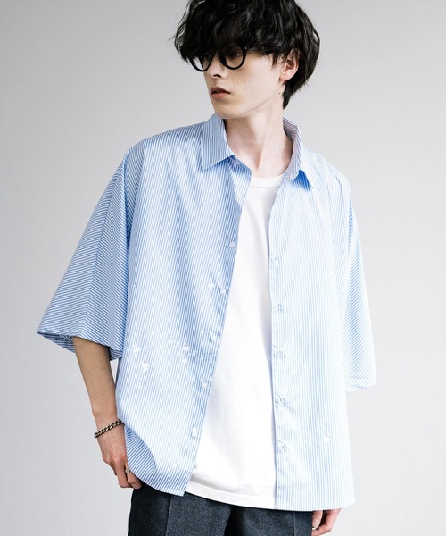 Rocky Monroe シャツ オーバーサイズスプラッシュ柄ドルマン