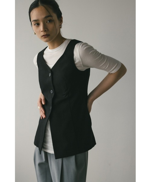 Loungdress リネン　ジレ　ベスト LOUNGEDRESS（ラウンジドレス）の「【WEB限定】リネンジレ