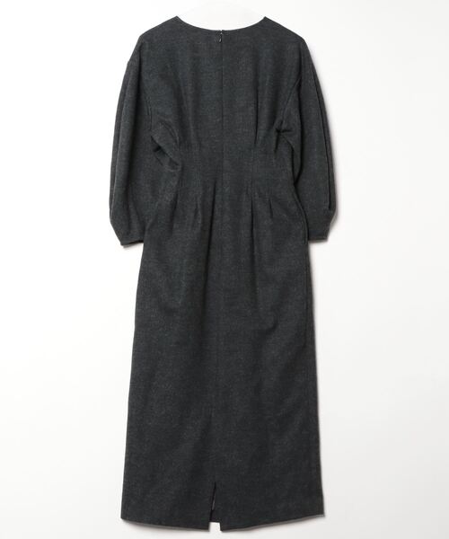 VERMEIL par iena」 7分袖ワンピース 38 グレー レディース : 82655564  