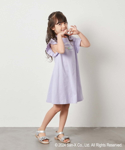a.v.v ワンピース 「100-140」「すみっコぐらし」フリルスリーブ