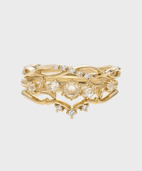 指輪 リング 「Pocket Ring」K10ダイヤモンドリング レディースの画像