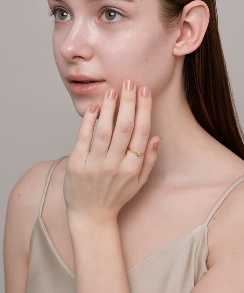 指輪 リング 「Pocket Ring」K10ダイヤモンドリング レディースの画像