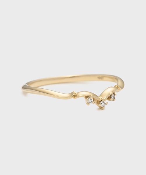 指輪 リング 「Pocket Ring」K10ダイヤモンドリング レディースの画像