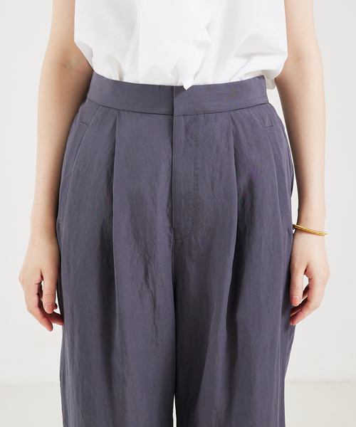 カリテ（qualite）/フィブリルポプリンドロストパンツ qualite（カリテ） パンツ フィブリルポプリンドロストパンツ