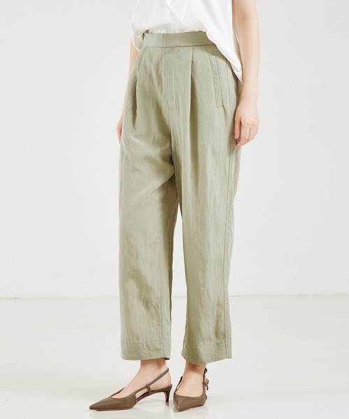 カリテ（qualite）/フィブリルポプリンドロストパンツ qualite（カリテ） パンツ フィブリルポプリンドロストパンツ