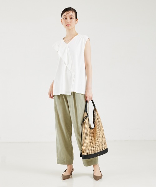 パンツ フィブリルポプリンドロストパンツ レディース | qualite | 02