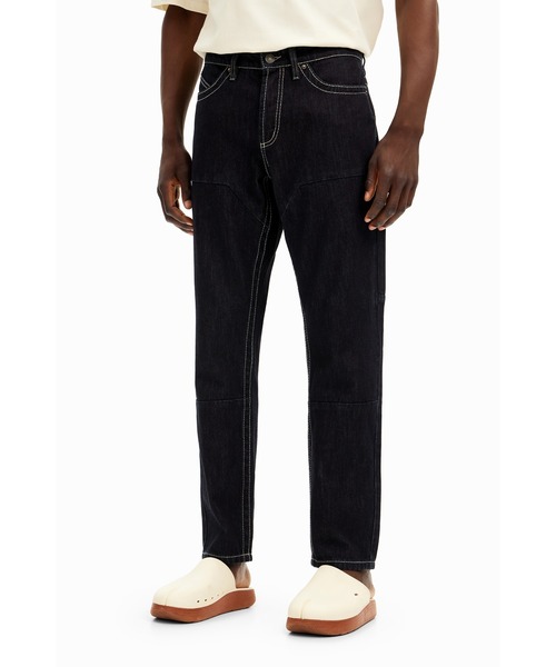 G954 新品未使用 L デシグアル デニムパンツ ブラック メンズ Desigual｜デシグアル（メンズ）のデニムパンツ通販 - ZOZOTOWN
