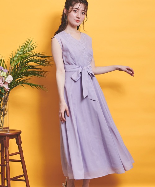 Noela」 ノースリーブワンピース M ラベンダー レディース : 84587564 