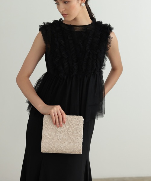 ドレス 結婚式 オケージョン シアー チュールジレ ドレス 2点セット | PREFERIR | 16