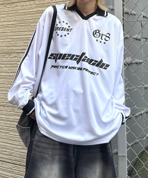 tシャツ 「ILL'S」ブロークコア 襟付きサッカーユニフォーム ロンT