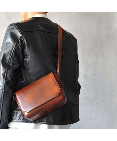 JOYA ショルダーバッグ ヴィンテージ調レザーフラップショルダー