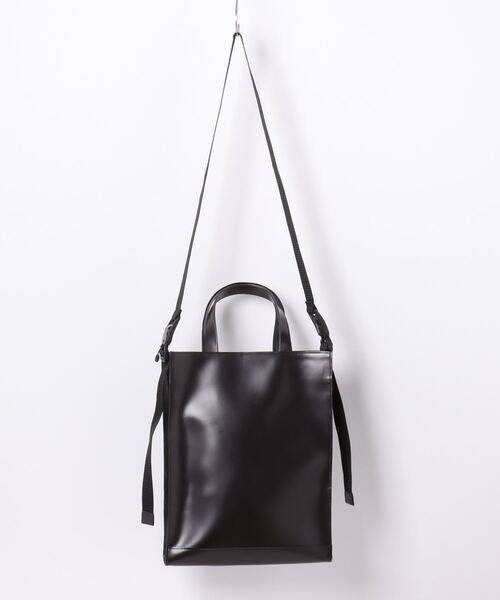 トートバッグ 「MAKAVELIC」WATER PROOF LEATHER SHOULDER TOTE メンズ レディースの画像
