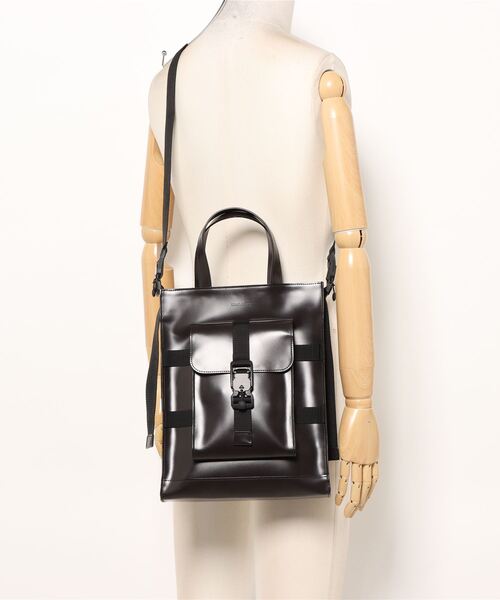 トートバッグ 「MAKAVELIC」WATER PROOF LEATHER SHOULDER TOTE メンズ レディースの画像