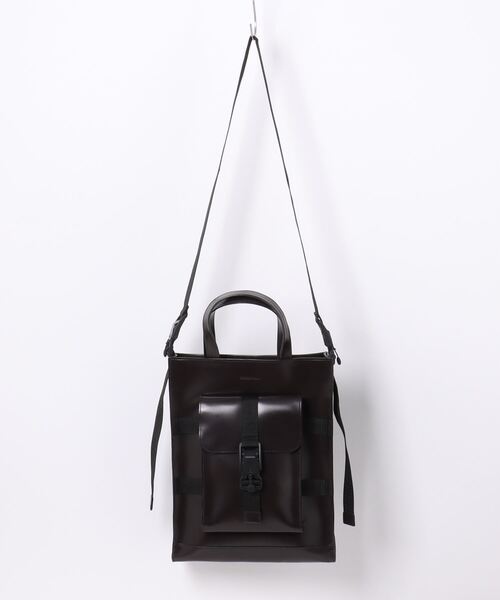 トートバッグ 「MAKAVELIC」WATER PROOF LEATHER SHOULDER TOTE メンズ レディースの画像