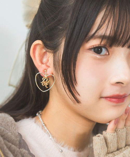 repipi armario（レピピアルマリオ） イヤリング RAハートフープ