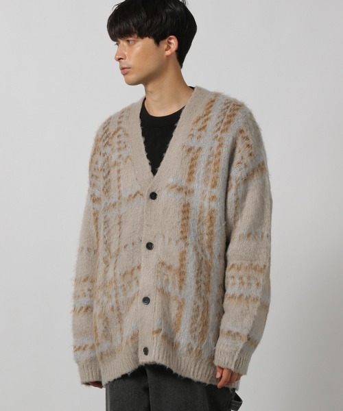 LAKOLE（ラコレ） カーディガン シャギーチェックアソートカーデ