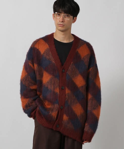 LAKOLE（ラコレ） カーディガン シャギーチェックアソートカーデ