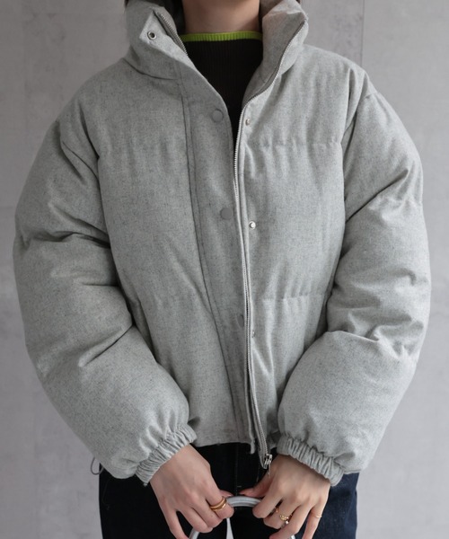 sakishimatokyo ダウンコート ダウンジャケット ウール混 コート