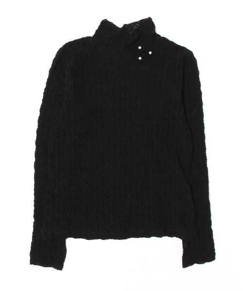 tシャツ モチーフ付ハイネックカットソー レディース