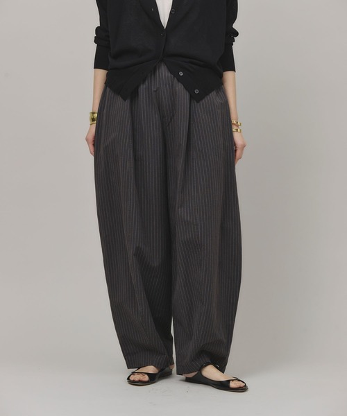 Curensology（カレンソロジー） パンツ /コットンリネンストライプ