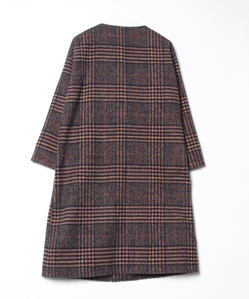 「Bou Jeloud」 ノーカラーコート 38 ネイビー レディース_画像2